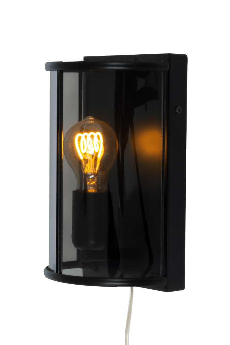 Budgie 25cm Negro lámpara de pared De Aneta Lighting - La lámpara de pared encaja perfectamente en un pasillo o en un hueco de escalera.