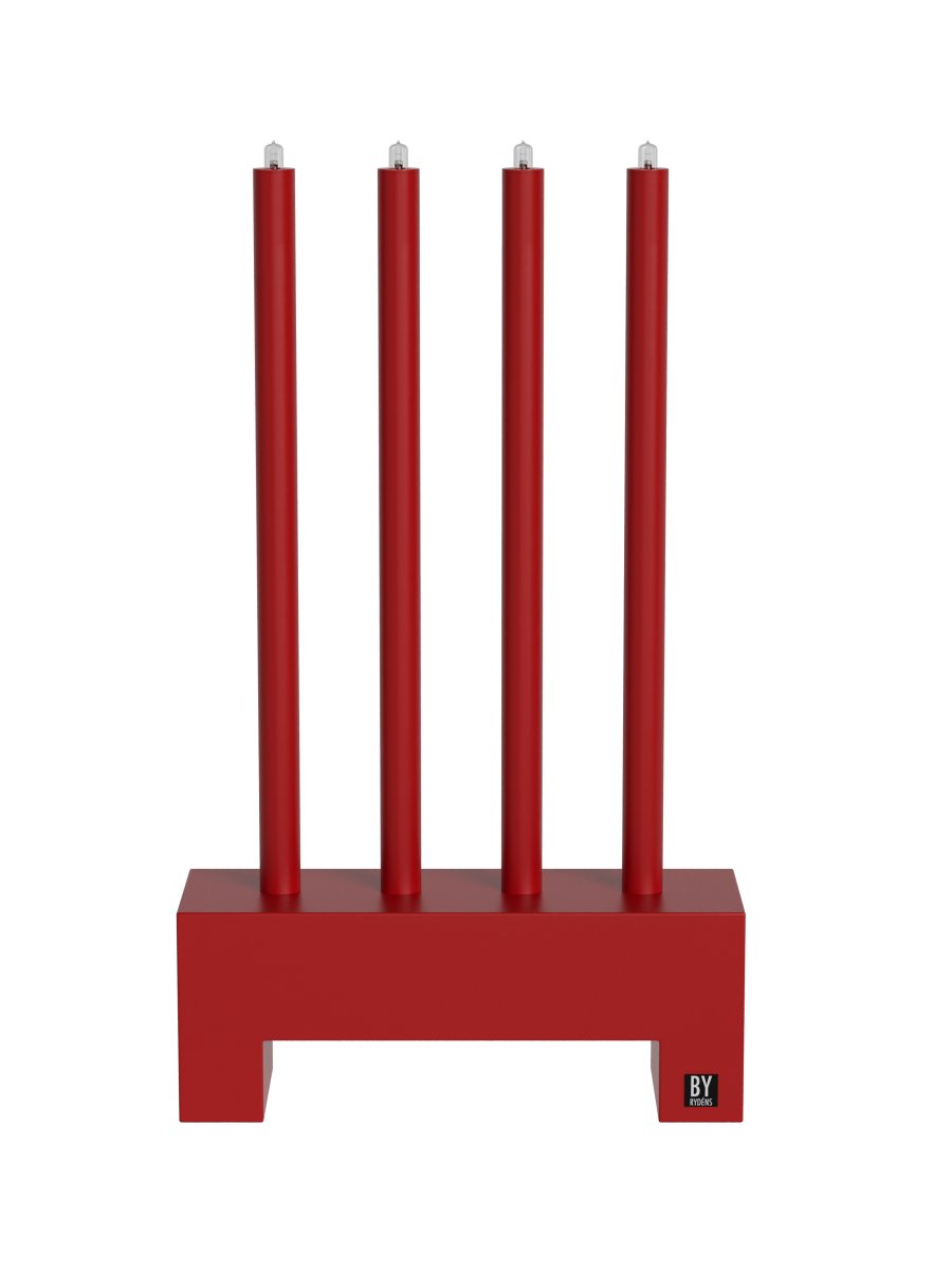 Twinkle ROJO De By Rydéns - Realza tu interior con el candelabro Twinkle y deja que tu habitaci&oacute;n brille con elegancia.