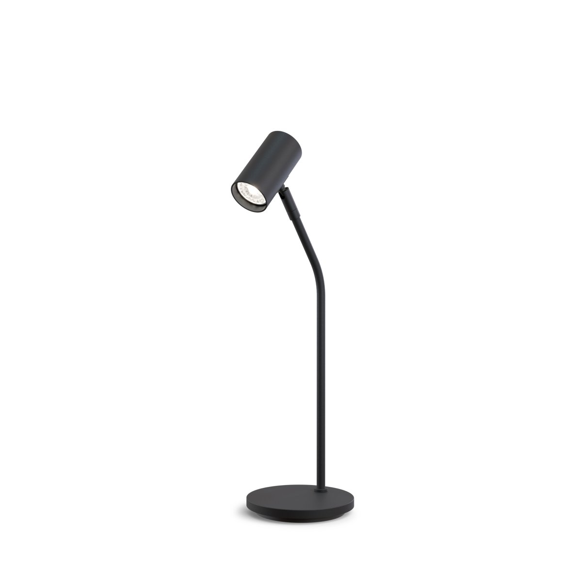 Tyson 54cm Negro lámpara de escritorio De Belid - La lámpara de mesa Tyson tiene un diseño simple y elegante hecha de metal texturizado negro y cuenta con una pantalla ajustable que le permite dirigir la luz exactamente donde se necesita para leer o trabajar.