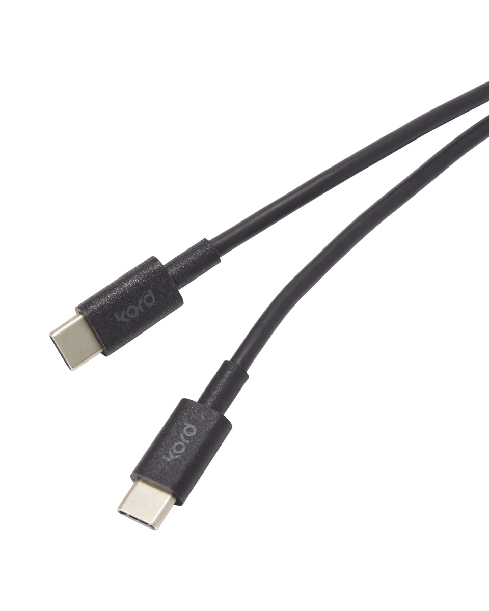 USB-C a USB-C Negro De Kord - &nbsp;Compatibilidad universal: Compatible con dispositivos USB-C como tel&eacute;fonos m&oacute;viles, tabletas y port&aacute;tiles compatibles con carga USB-C.