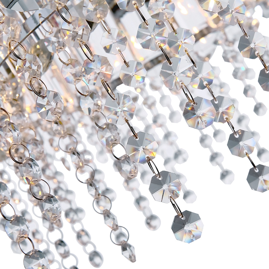 Hail Ø60 Cromo cristal De Maytoni - Una l&aacute;mpara de ara&ntilde;a perfecta para el pasillo, el sal&oacute;n o encima de la mesa del comedor, donde su dise&ntilde;o glamuroso ilumina y realza todo el interior.