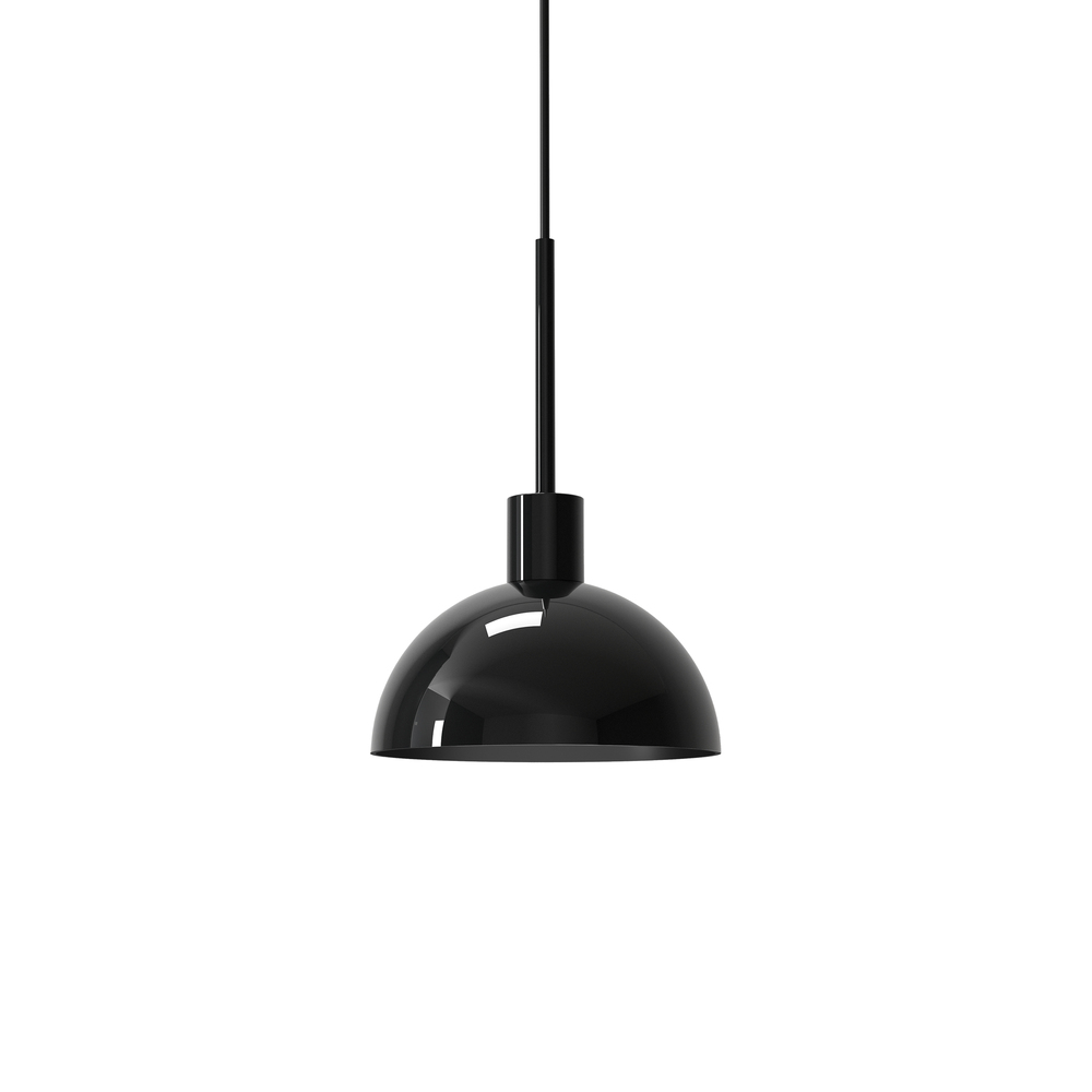 Vienda Ø20 Negro Lámpas de techo De Herstal - Vienda es una elegante l&aacute;mpara colgante de metal en negro brillante con un dise&ntilde;o atemporal.