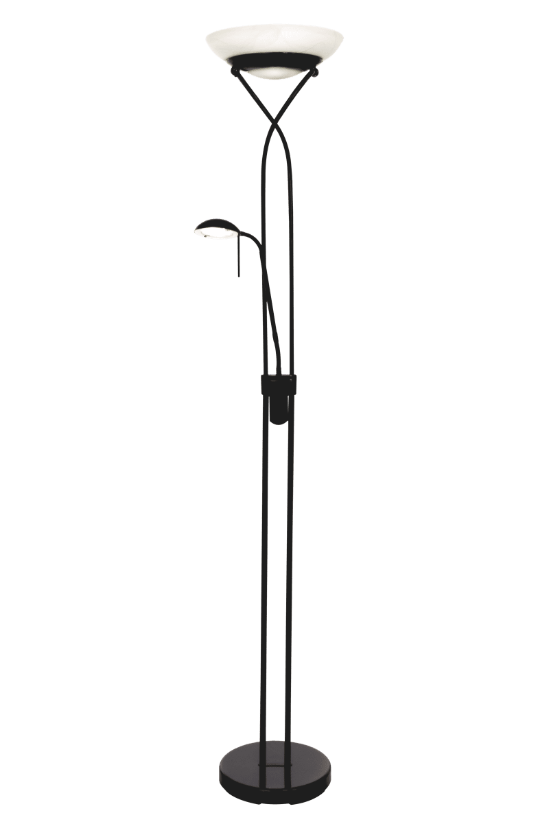 Cannes Negro lámpara de pie De Aneta Lighting - Cannes es una lámpara de pie clásica con un diseño atemporal realizada en metal negro.