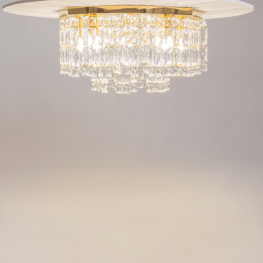 Dune Ø45 Oro cristal De Maytoni - Dune es una elegante l&aacute;mpara de techo de cristal realizada en metal con un exclusivo acabado dorado.