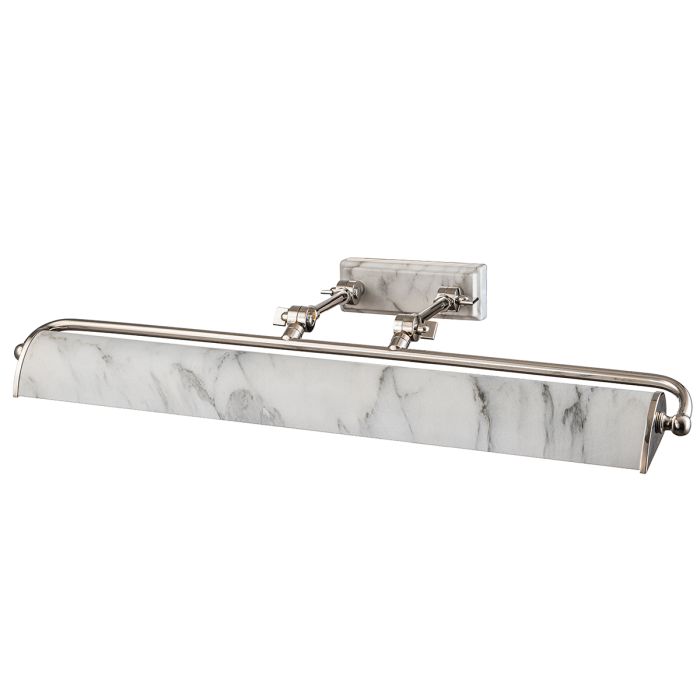 Winchfield 70cm Blanco De Elstead Lighting - La gama de lámparas para cuadros Winchfield combina un estilo moderno y retro de mediados del siglo XX con pantallas elegantemente curvadas.