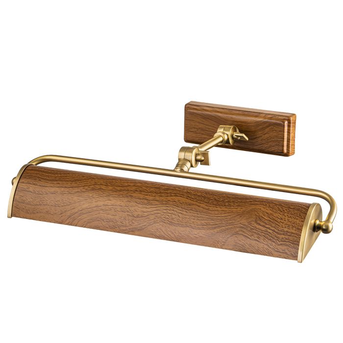 Winchfield 45cm Roble De Elstead Lighting - La gama de lámparas para cuadros Winchfield combina un estilo moderno y retro de mediados del siglo XX con pantallas elegantemente curvadas.