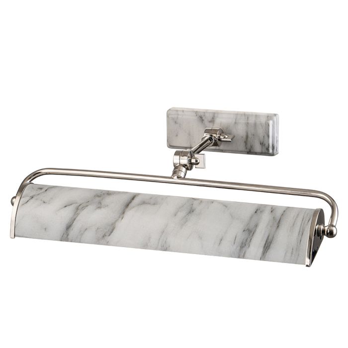 Winchfield 45cm Blanco De Elstead Lighting - La gama de lámparas para cuadros Winchfield combina un estilo moderno y retro de mediados del siglo XX con pantallas elegantemente curvadas.
