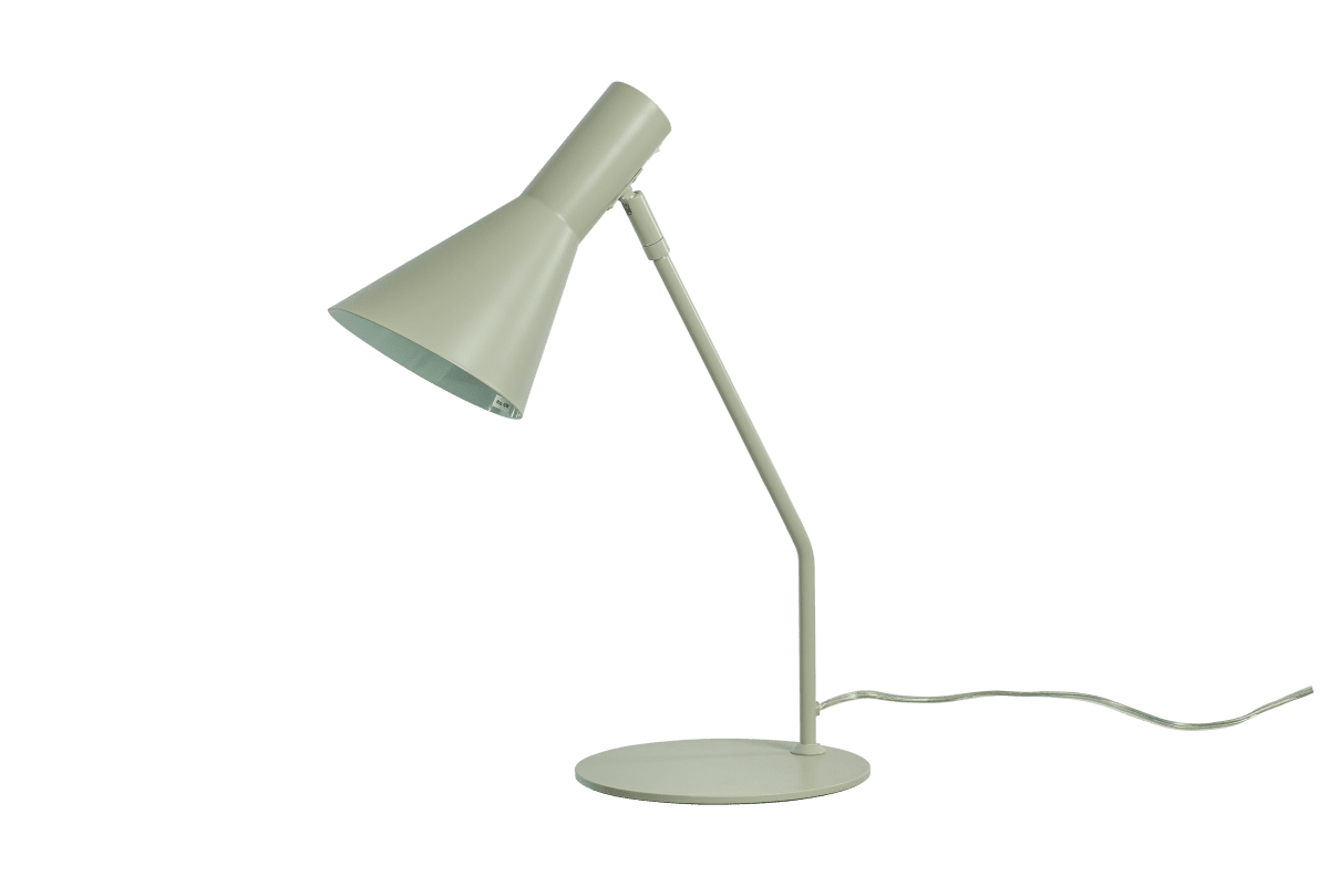 Ceres 46cm Beige lámpara de escritorio De Aneta Lighting - La base plana de la lámpara y la elegante pantalla de metal crean una impresión moderna que encaja perfectamente en el hogar escandinavo.