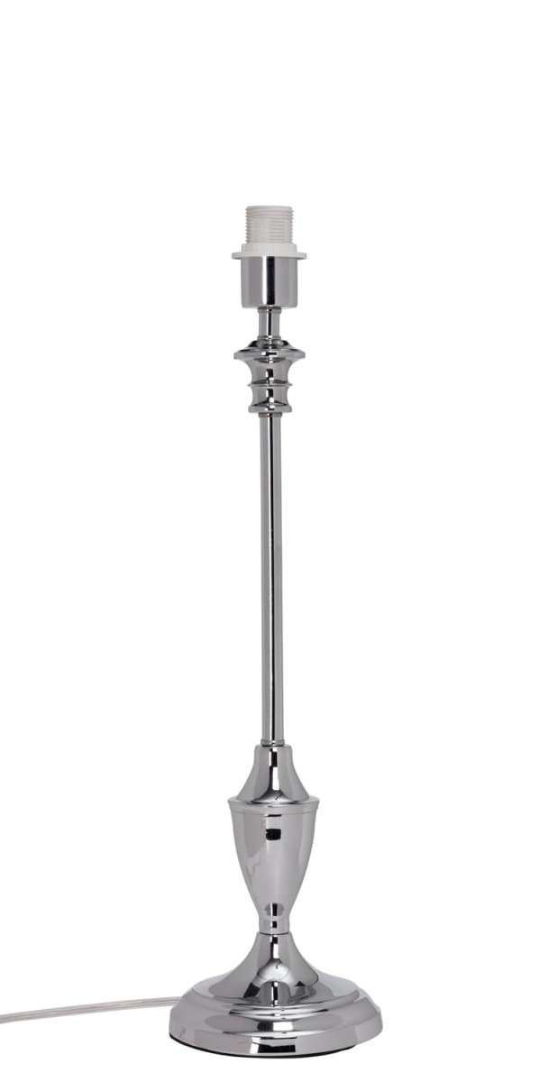 Lampfot 44cm Cromo base de lámpara De Cottex - Su robusta construcci&oacute;n la hace pr&aacute;ctica y decorativa a la vez, y su superficie brillante refleja la luz con buen gusto.