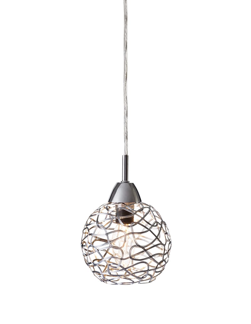 Excel Ø13 Plata lámpara de ventana De Cottex - La pantalla tiene un diseño abierto y delicado que crea un hermoso patrón de luz en la habitación.
