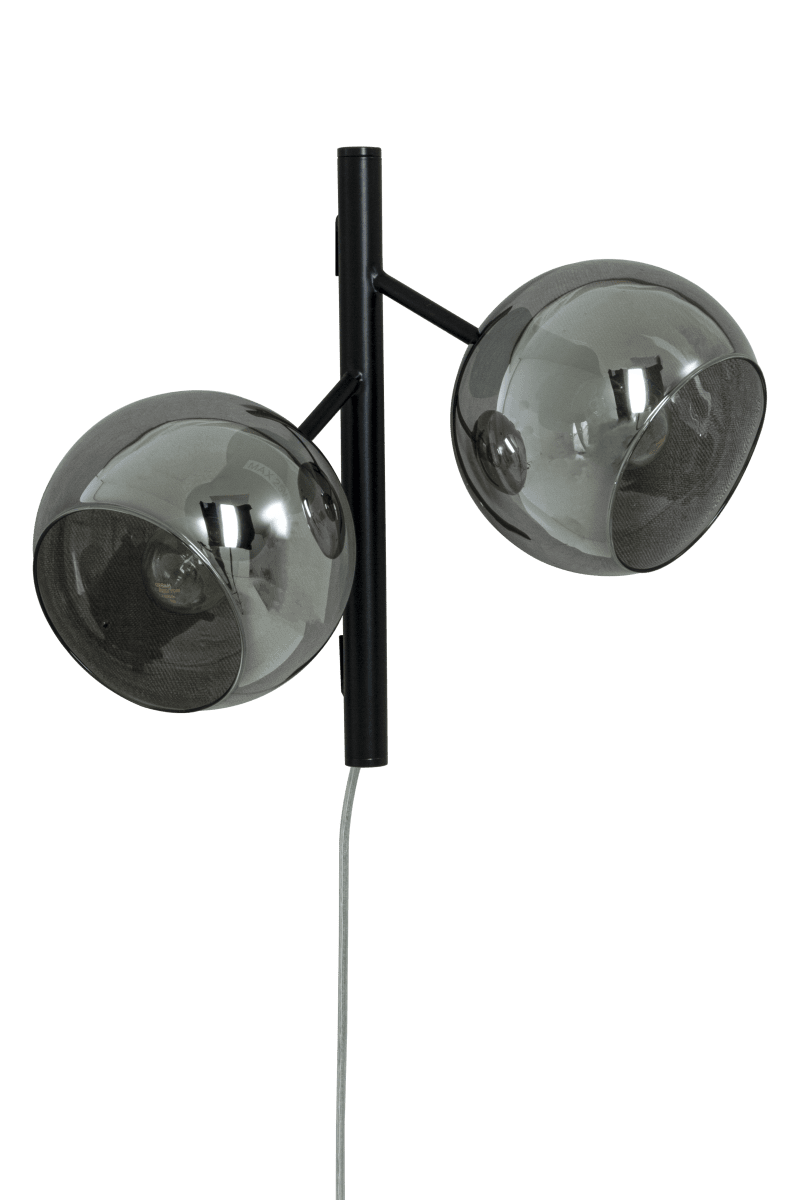 Atom 33cm Gris humo lámpara de pared De Aneta Lighting - La l&aacute;mpara de pared Atom atraer&aacute; todas las miradas en el pasillo, en la escalera, en el sal&oacute;n o dondequiera que la quieras colocar.
