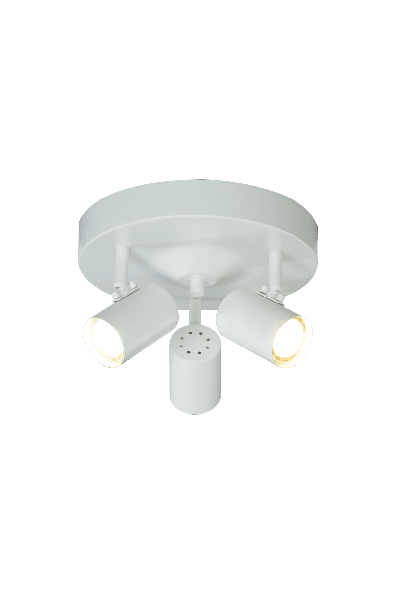 Hugin 3 Blanco foco de techo De Aneta Lighting - El práctico foco Hugin con sus tres cabezales de luz orientables le permite dirigir fácilmente la luz según sus deseos.