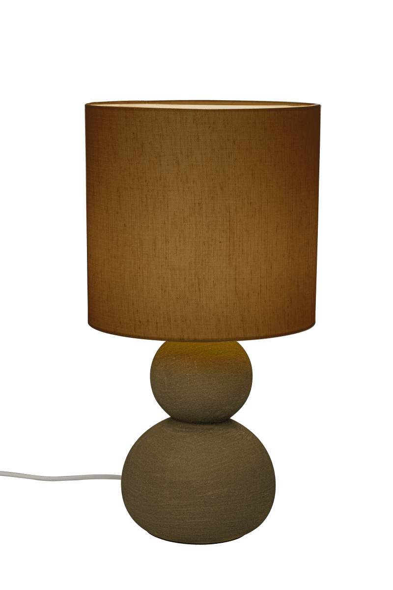 Kalamata 42cm Marrón lámpara de mesa De Aneta Lighting - Kalamata es una lámpara de mesa elegante y estilosa fabricada en cerámica marrón.