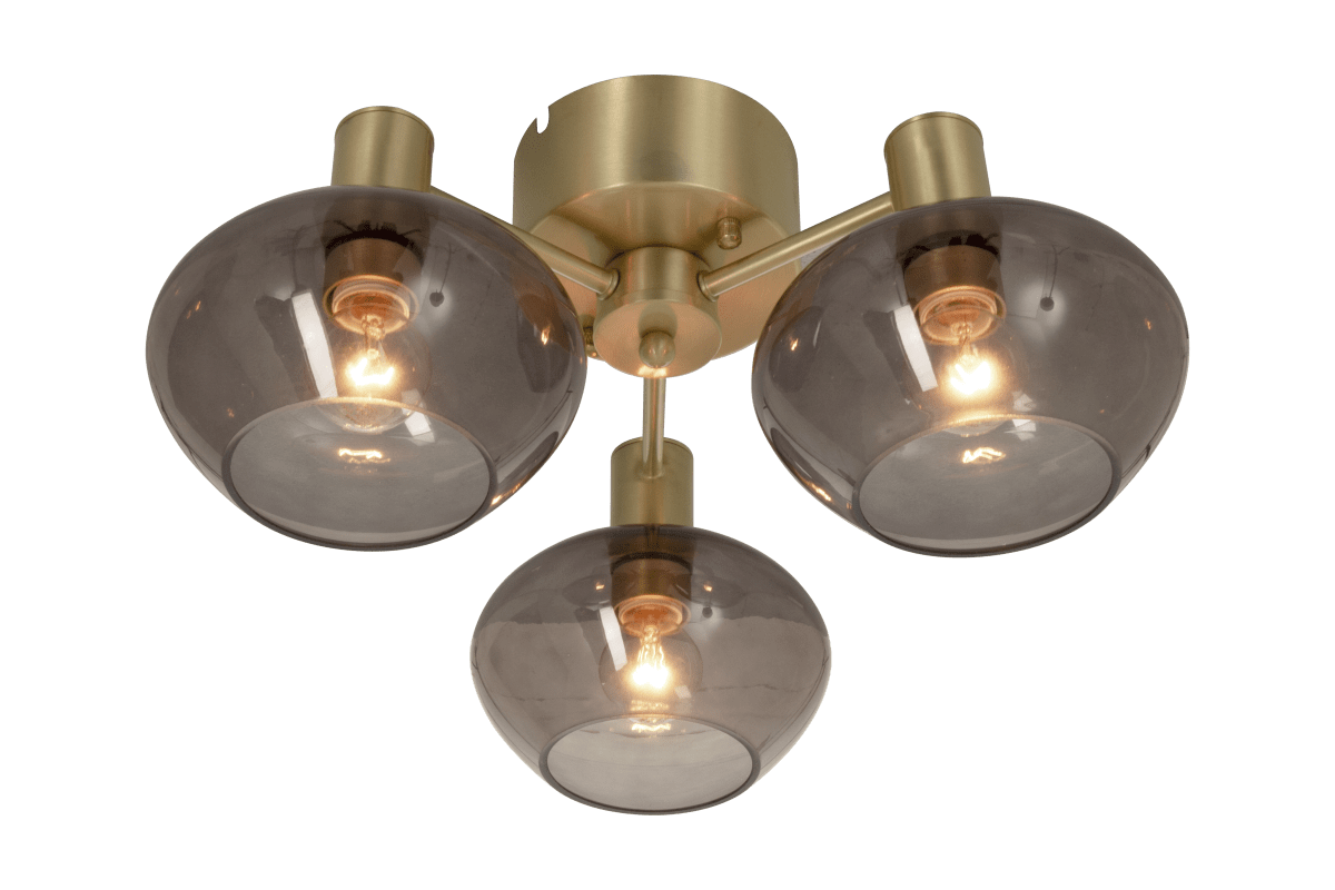 Bell Ø42 Latón plafón De Aneta Lighting - Gracias a su est&eacute;tica atemporal y su forma armoniosa, la l&aacute;mpara se adapta a una variedad de estilos de dise&ntilde;o de interiores, desde el moderno hasta el cl&aacute;sico y elegante.