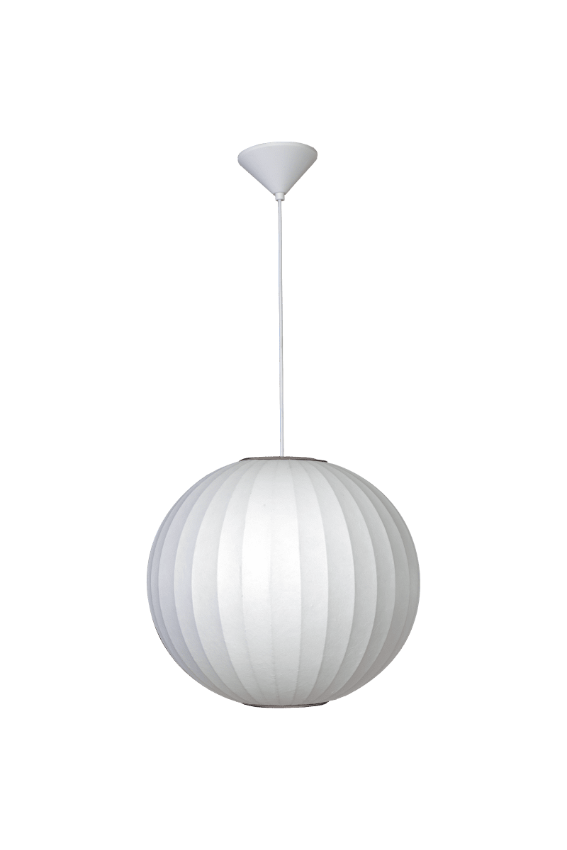Kanoa Ø40 Blanco Lámpas de techo De Aneta Lighting - Al encenderla, la l&aacute;mpara emite una luz agradable que se filtra a trav&eacute;s de la tela, contribuyendo a una atm&oacute;sfera c&aacute;lida y acogedora en la habitaci&oacute;n.